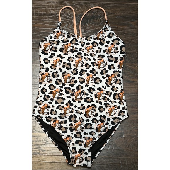 Other - Buc-ee's Leopard Print Beaver Logo Swimsuit YS